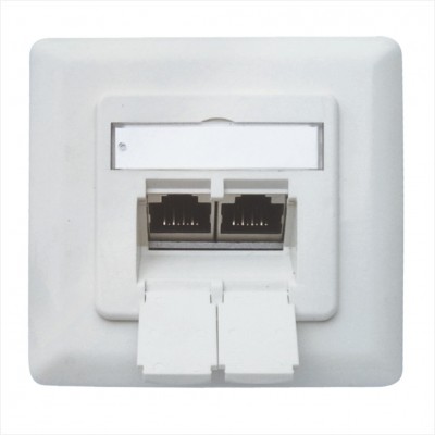 2 Port wall plate Cat6 FTP Faceplate RJ45