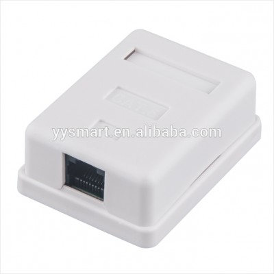 Network Single Port Surface Mount Box with Keystone Jack Cat5e