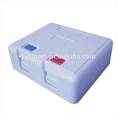 OEM Factory 2 port rj45 surface mount box, 76*65*26mm