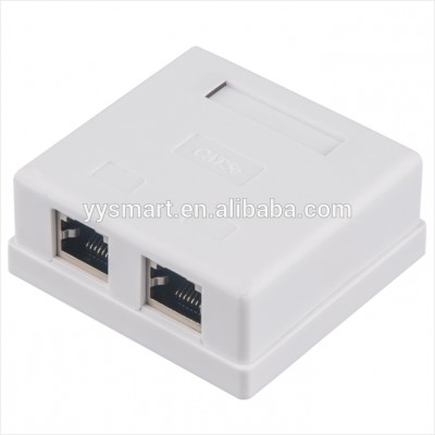 OEM Factory CAT5E Box RJ45 UTP Surface Mount box 2 Port