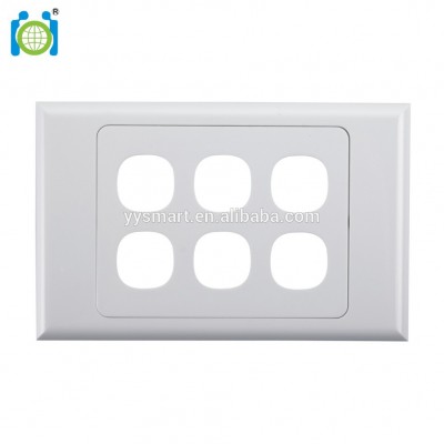 High Impact Flame Retardant Australia type faceplate 6 ports