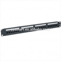 Cat6 dual idc unshielded 24 port patch panel