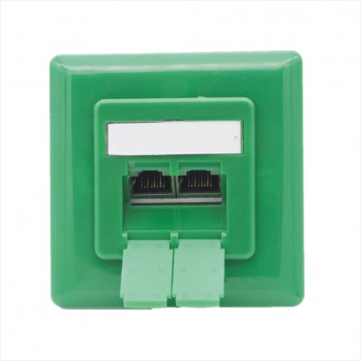 Factory 2 Port wall plate Cat6 FTP Faceplate RJ45